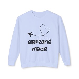 Airplane Mode Comfort Colors Sweatshirt: Cozy Travel Crewneck image 8