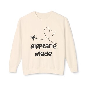 Airplane Mode Comfort Colors Sweatshirt: Cozy Travel Crewneck image 4
