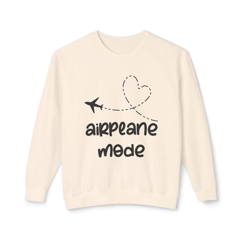 Airplane Mode Comfort Colors Sweatshirt: Cozy Travel Crewneck image 4