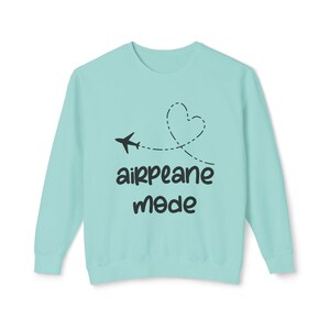 Airplane Mode Comfort Colors Sweatshirt: Cozy Travel Crewneck image 7