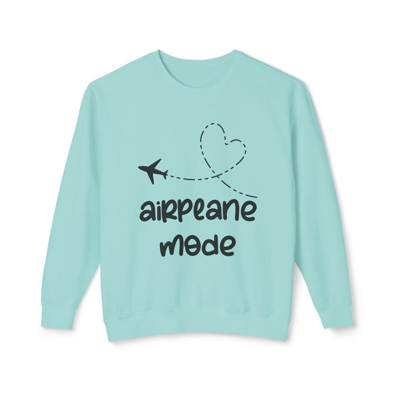 Airplane Mode Comfort Colors Sweatshirt: Cozy Travel Crewneck image 7