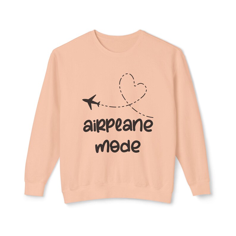 Airplane Mode Comfort Colors Sweatshirt: Cozy Travel Crewneck image 5