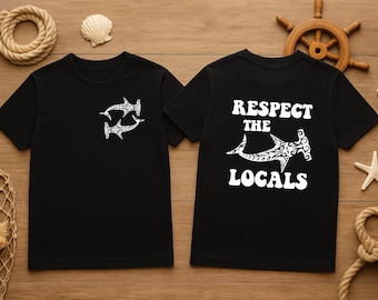 Respect the Locals Shark T-Shirt: Ocean Conservation Graphic Tee