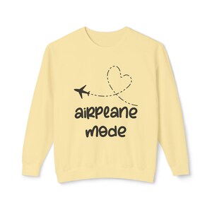 Airplane Mode Comfort Colors Sweatshirt: Cozy Travel Crewneck image 6