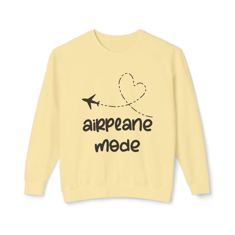 Airplane Mode Comfort Colors Sweatshirt: Cozy Travel Crewneck image 6