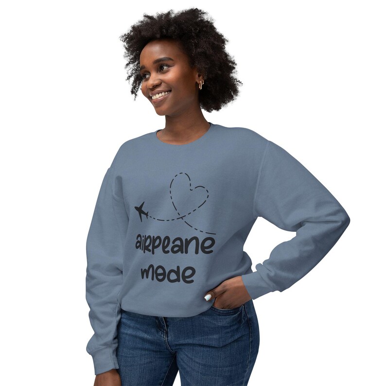 Airplane Mode Comfort Colors Sweatshirt: Cozy Travel Crewneck image 2