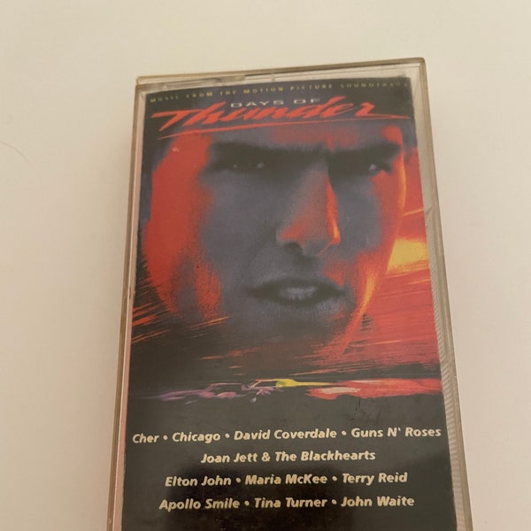 Vintage 1990 Days of Thunder Motion Picture Soundtrack Cassette Tape-Used- Excellent condition