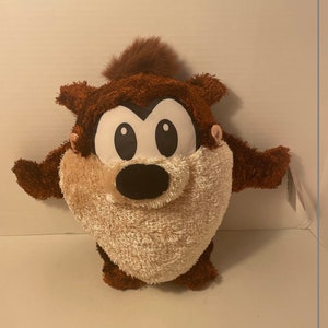Vintage-collectible-2002-Mattel-Baby Looney Tunes-Tasmanian Devil “Taz” Fuzzy plush with Original tags-preowned