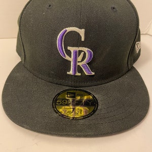 Reduced-Collectible-Men’s New Era Black Colorado Rockies Authentic Collection On Field-59FIFTY-Size 7&1/2(59.6 cm)-New/Excellent preowned