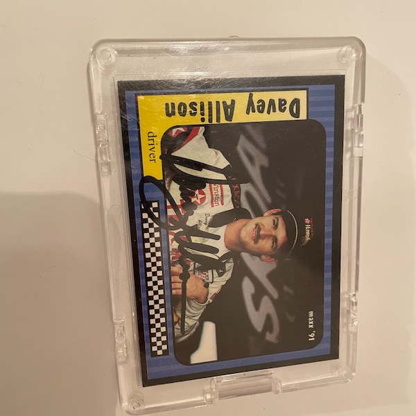 Collectible Davey Allison Autographed Card 1991 JR Maxx Racing Card