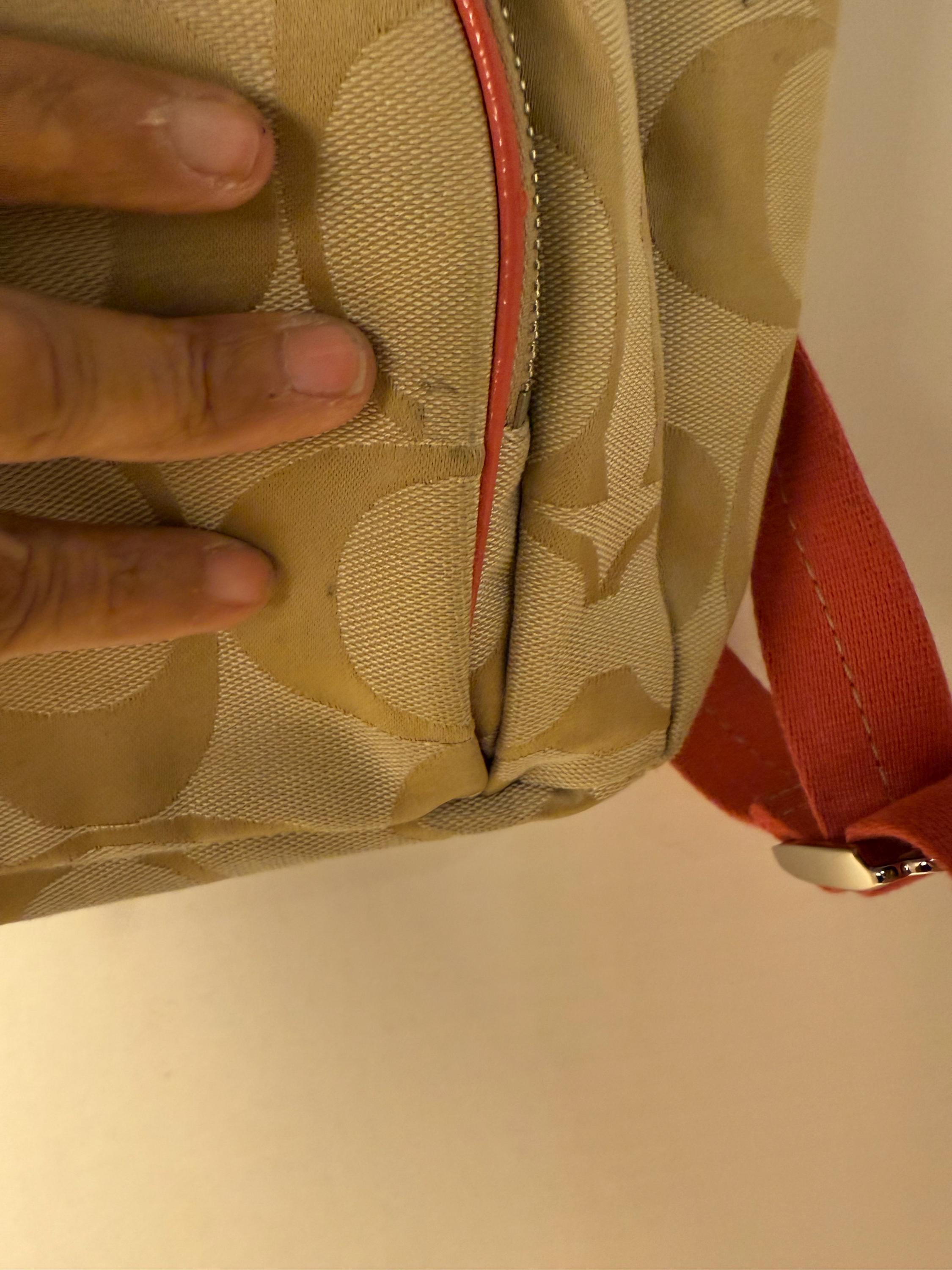 Vintage-y2k Coach Signature Canvas Backpack With Logo on Flap and