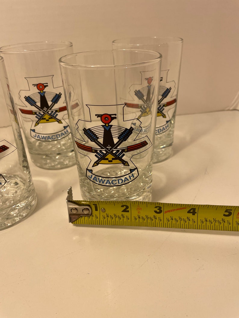 Vintageset of 5jawacdah Farm Tall Tumbler Highball Drinking Glasses