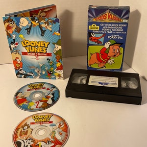 Looney Tunes - Colección Spotlight - Volumen 2 - 30 dibujos animados - DVD de 2 discos, Clásicos infantiles VHS Porky Pig Get Rich Quick Railroad Pig con Lucas - Blanco y negro - Usado