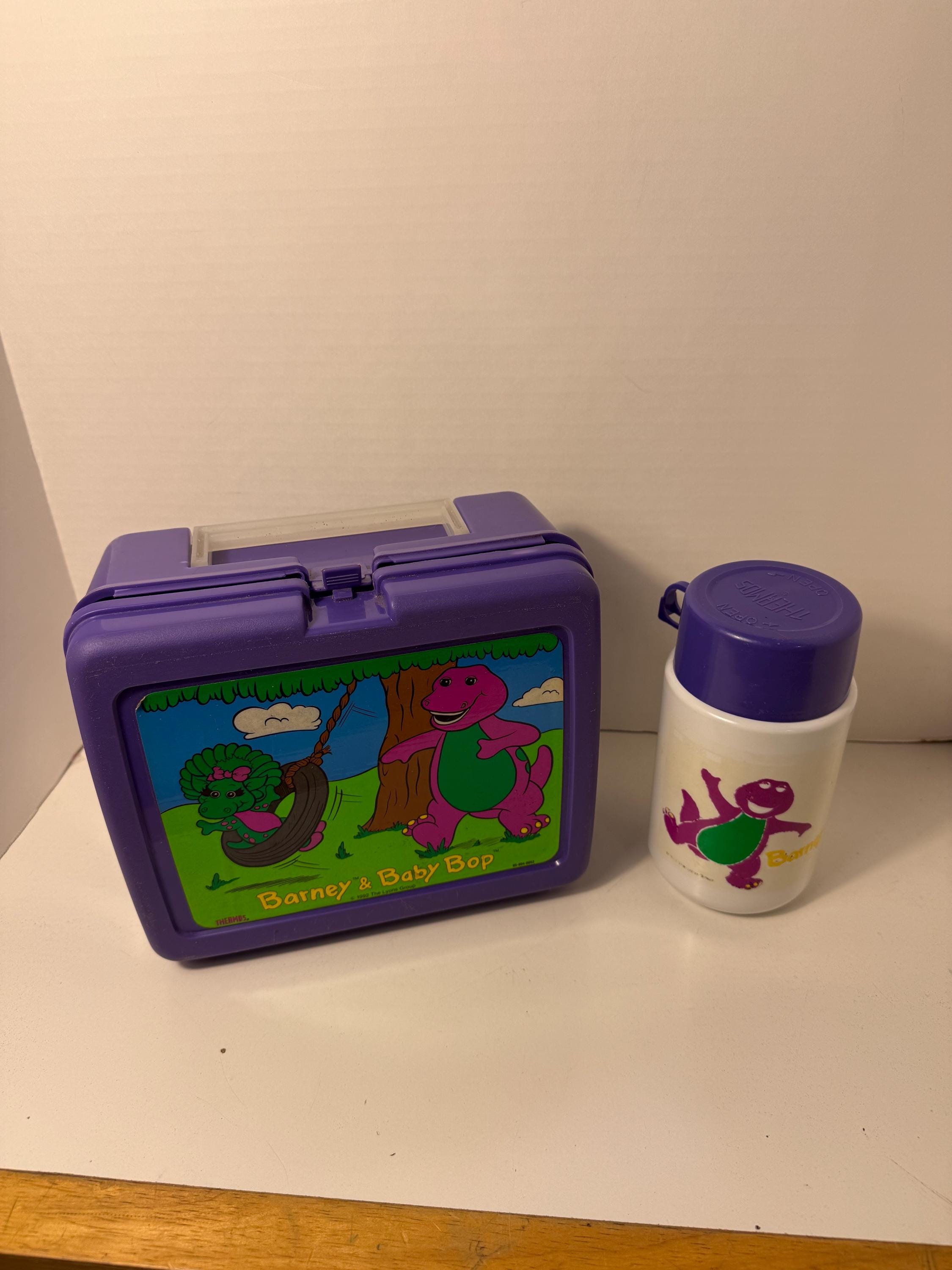 Vintage-collectible-1992 Barney Lunch Box and Thermos-preowned - Etsy
