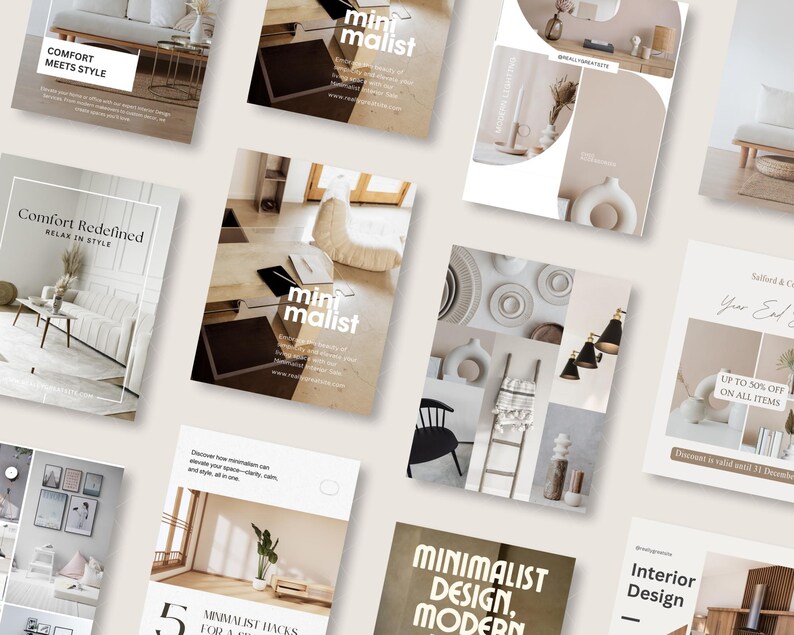 50 Interior Design Instagram Story and Post Templates | Interior Design ...