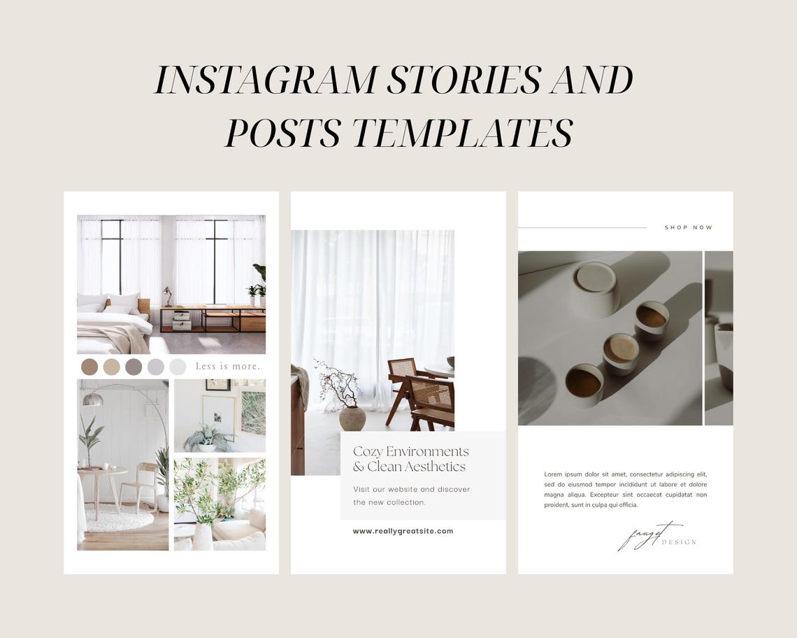 50 Interior Design Instagram Story and Post Templates | Interior Design ...