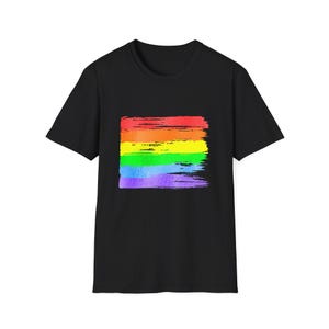 Rainbow Pride Unisex Softstyle T-Shirt - Celebrate Love, LGBTQ+ Apparel, Gift for Pride Month, Casual Wear, Comfortable Style