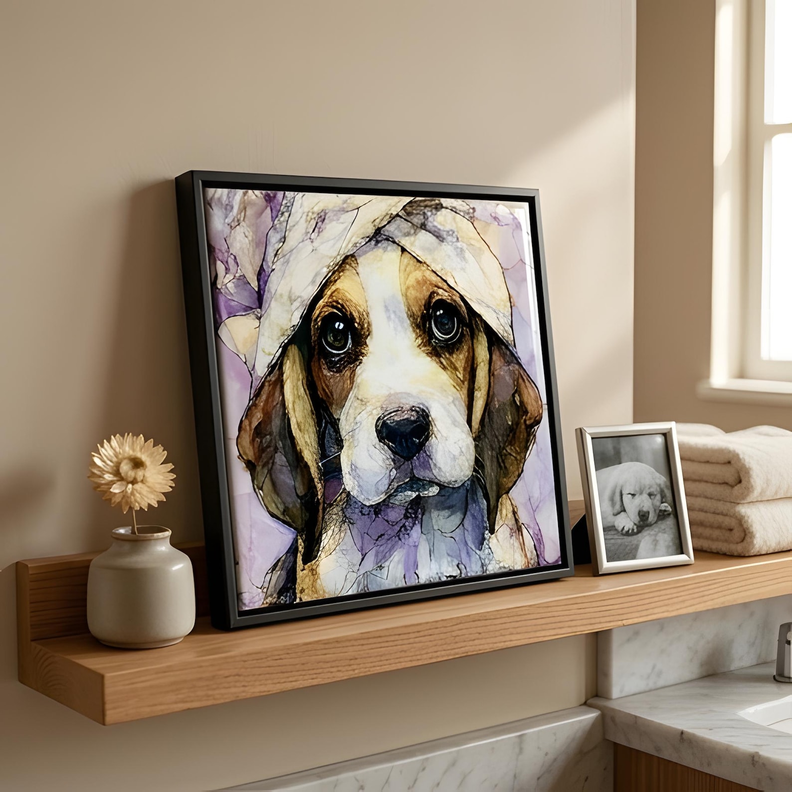 Beagle Spa Dog Ceramic Tile