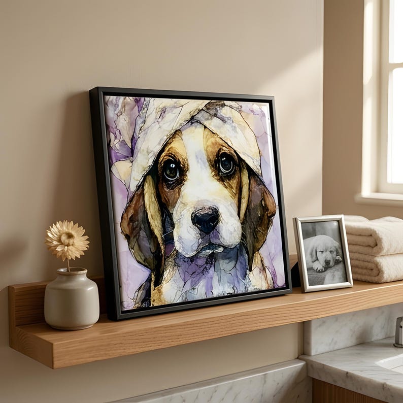 Beagle Spa Dog Ceramic Tile