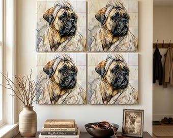 Bullmastiff Spa Dog Ceramic Tile thumbnail 4