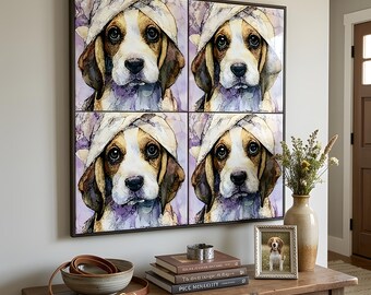 Beagle Spa Dog Ceramic Tile thumbnail 4