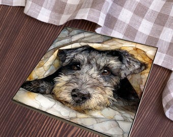 Schnoodle Under the Blanket Ceramic Tile thumbnail 4