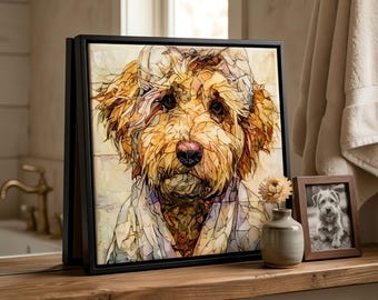 Labradoodle Spa Dog Ceramic Tile thumbnail 1