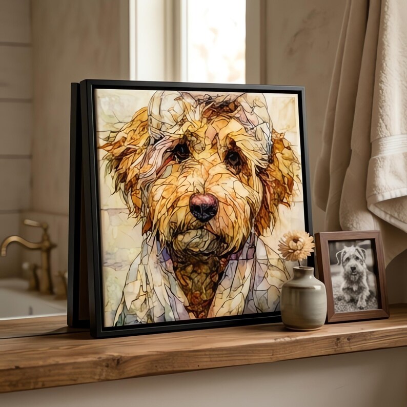 Labradoodle Spa Dog Ceramic Tile