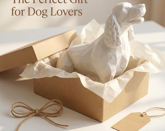 Boykin Spaniel Low-Poly Geometric Dog Statue thumbnail 3