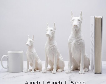 Doberman Pinscher Realistic Seated Dog Statue thumbnail 3