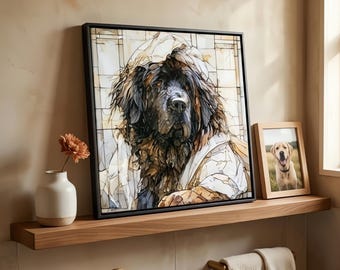 Newfoundland Spa Dog Ceramic Tile thumbnail 1