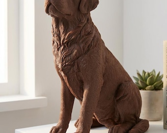 Labrador Retriever Realistic Seated Dog Statue thumbnail 1