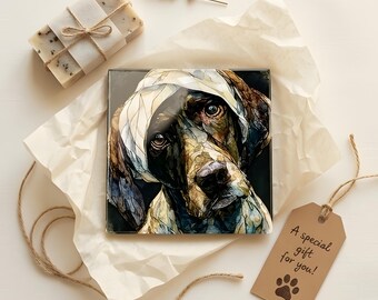 German Shorthaired Pointer Spa Dog Ceramic Tile thumbnail 2