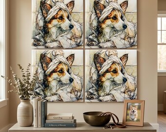 Cardigan Welsh Corgi Spa Dog Ceramic Tile thumbnail 4