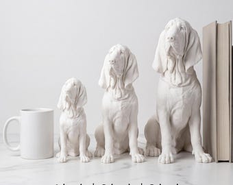 Bloodhound Realistic Seated Dog Statue thumbnail 3
