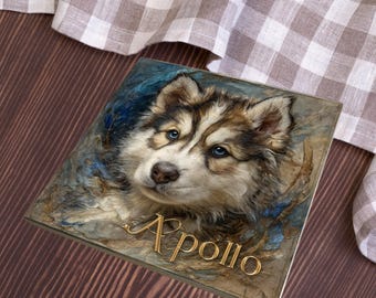 Alaskan Malamute Decorative Tile thumbnail 3