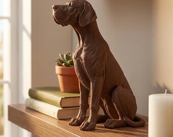 Great Dane Realistic Seated Dog Statue thumbnail 4