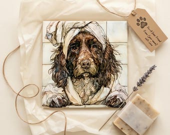 Boykin Spaniel Spa Dog Ceramic Tile thumbnail 2
