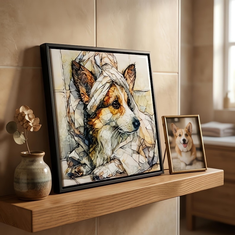 Cardigan Welsh Corgi Spa Dog Ceramic Tile
