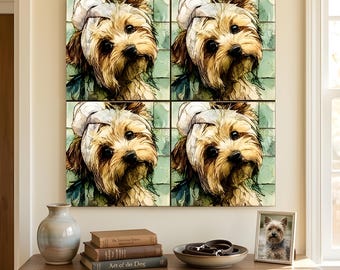 Yorkshire Terrier Spa Dog Ceramic Tile thumbnail 4