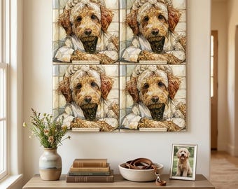 Goldendoodle Spa Dog Ceramic Tile thumbnail 4