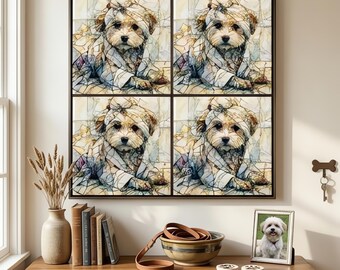 Maltese Spa Dog Ceramic Tile thumbnail 4
