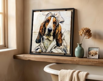Basset Hound Spa Dog Ceramic Tile thumbnail 1