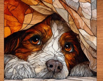 Brittany Under the Blanket Ceramic Tile thumbnail 1