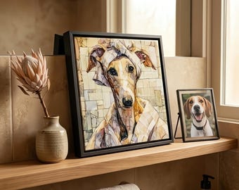 Greyhound Spa Dog Ceramic Tile thumbnail 1