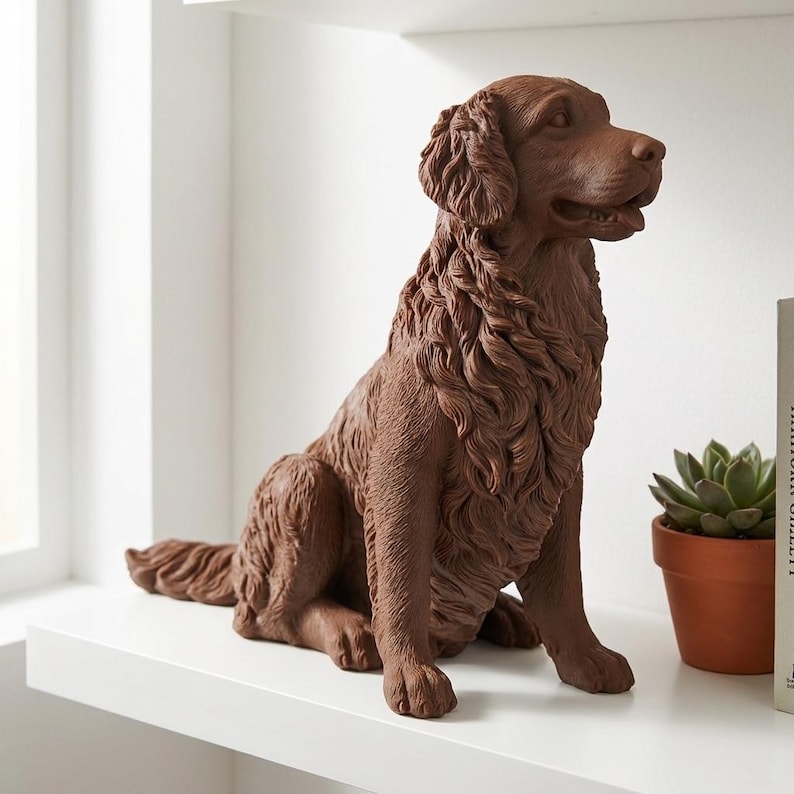 Handcrafted Golden Retriever sculpture