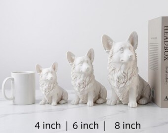 Cardigan Welsh Corgi Realistic Seated Dog Statue thumbnail 3