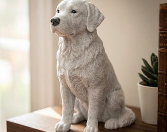 Australian Shepherd Realistic Seated Dog Statue thumbnail 1