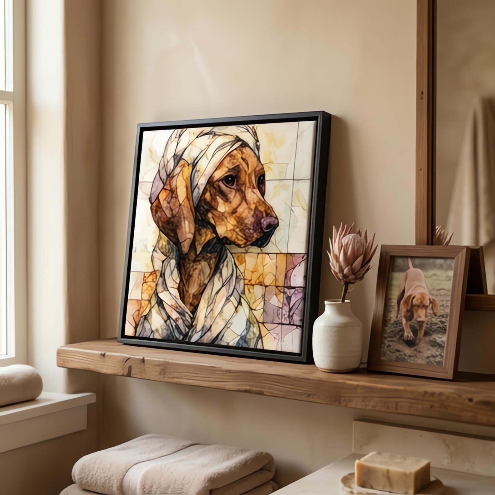 Vizsla Spa Dog Ceramic Tile