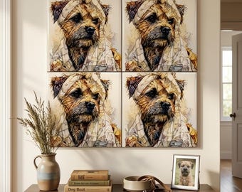 Border Terrier Spa Dog Ceramic Tile thumbnail 4
